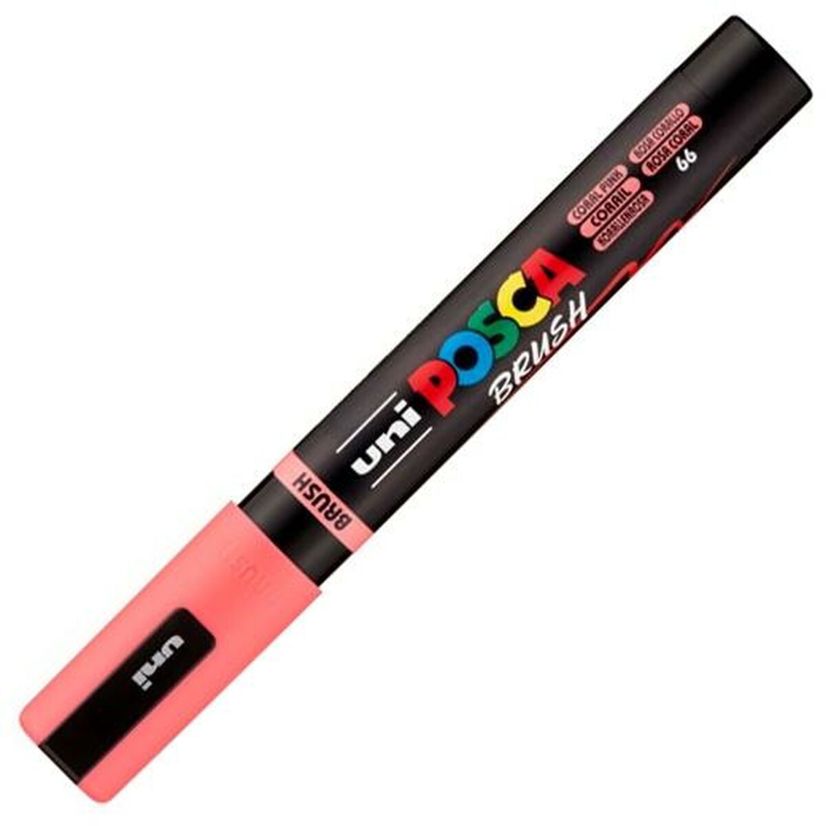 Markör BRUSH POSCA PC-5BR Korall (6 antal)-Kontor och Kontorsmaterial, konst och hantverk-POSCA-peaceofhome.se