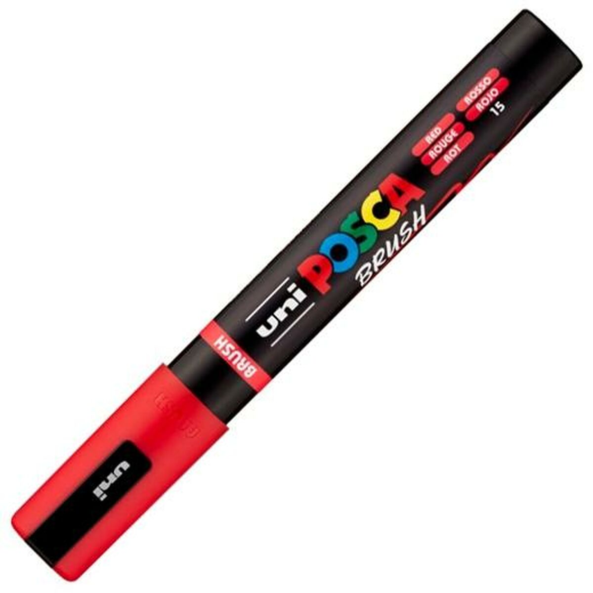 Markör BRUSH POSCA PC-5BR Röd (6 antal)-Kontor och Kontorsmaterial, konst och hantverk-POSCA-peaceofhome.se
