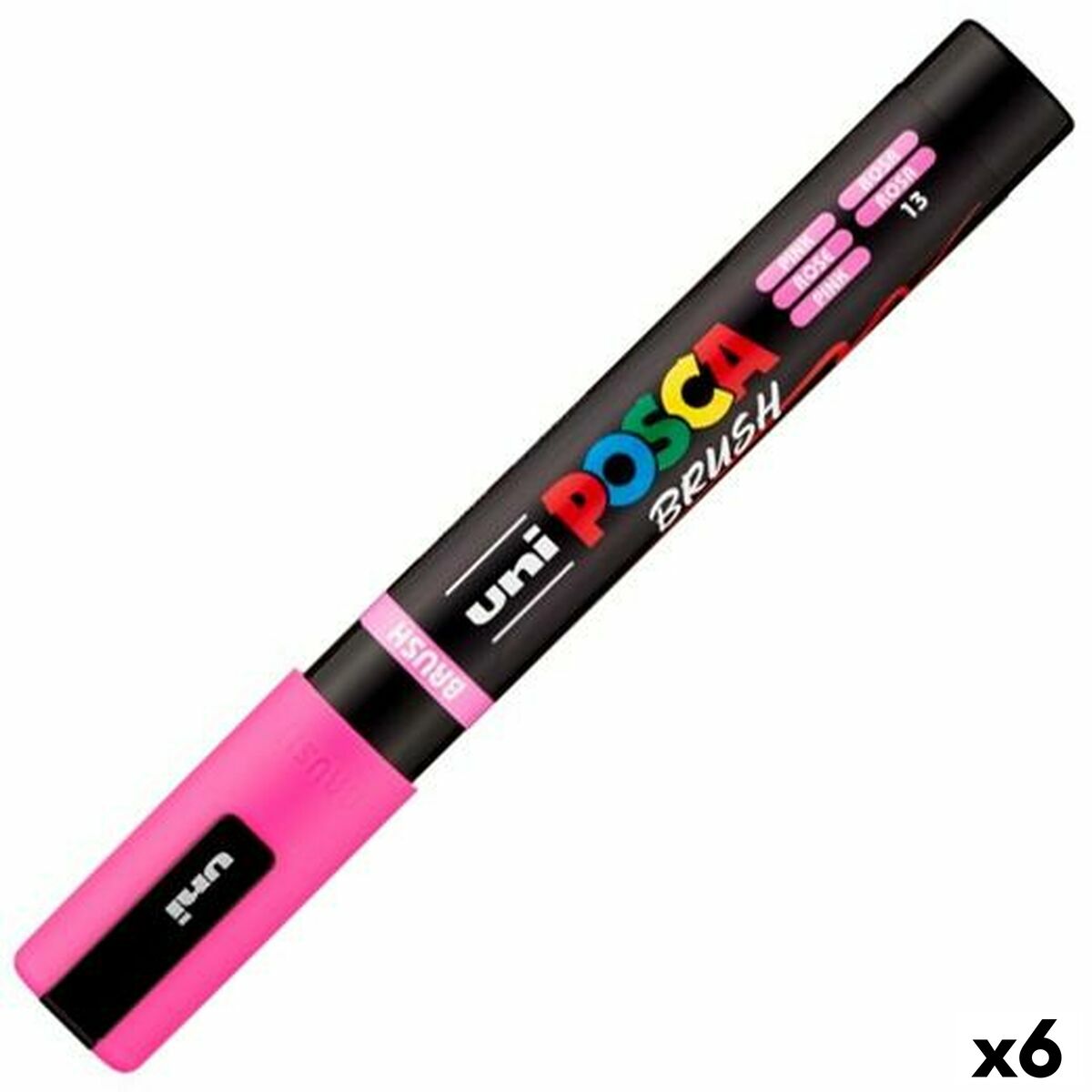 Markör BRUSH POSCA PC-5BR Rosa (6 antal)-Kontor och Kontorsmaterial, konst och hantverk-POSCA-peaceofhome.se
