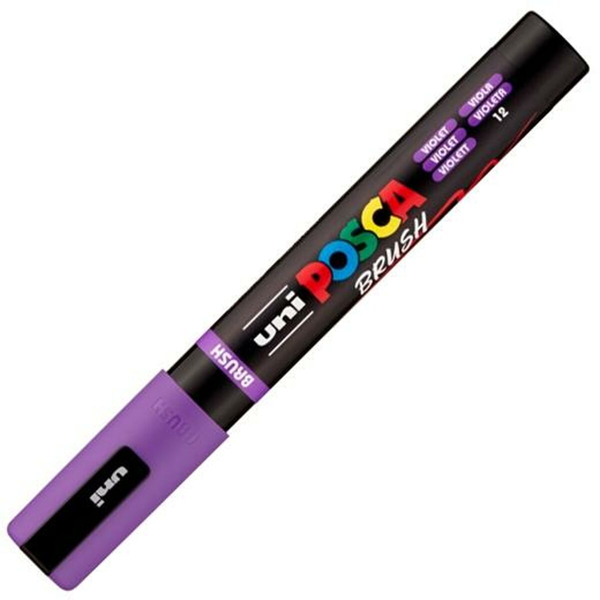 Markör BRUSH POSCA PC-5BR Violett (6 antal)-Kontor och Kontorsmaterial, konst och hantverk-POSCA-peaceofhome.se
