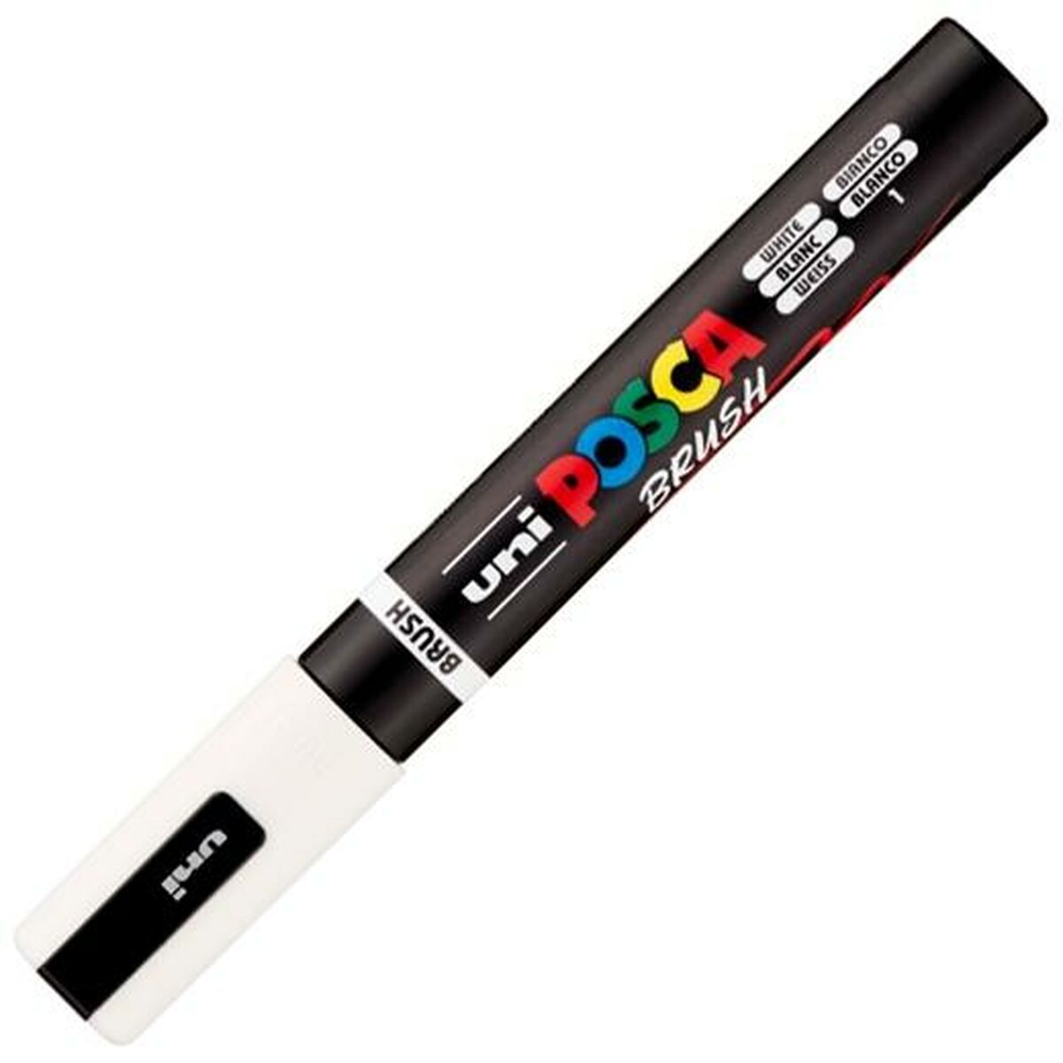 Markör BRUSH POSCA PC-5BR Vit (6 antal)-Kontor och Kontorsmaterial, konst och hantverk-POSCA-peaceofhome.se