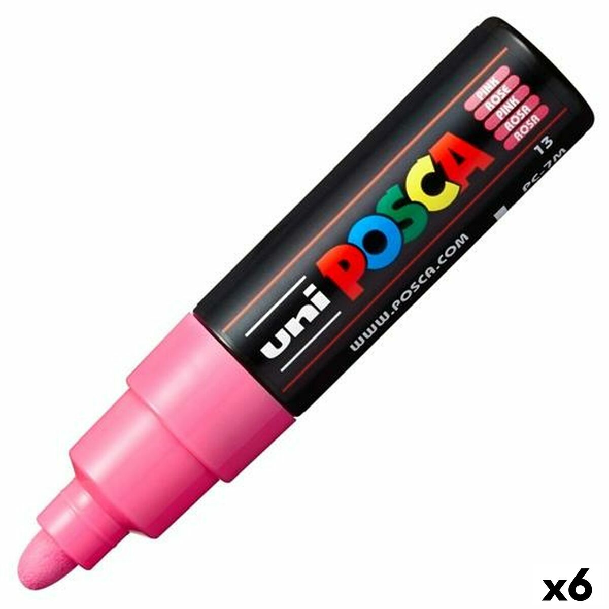 Markör POSCA PC-7M Rosa (6 antal)-Kontor och Kontorsmaterial, konst och hantverk-POSCA-peaceofhome.se