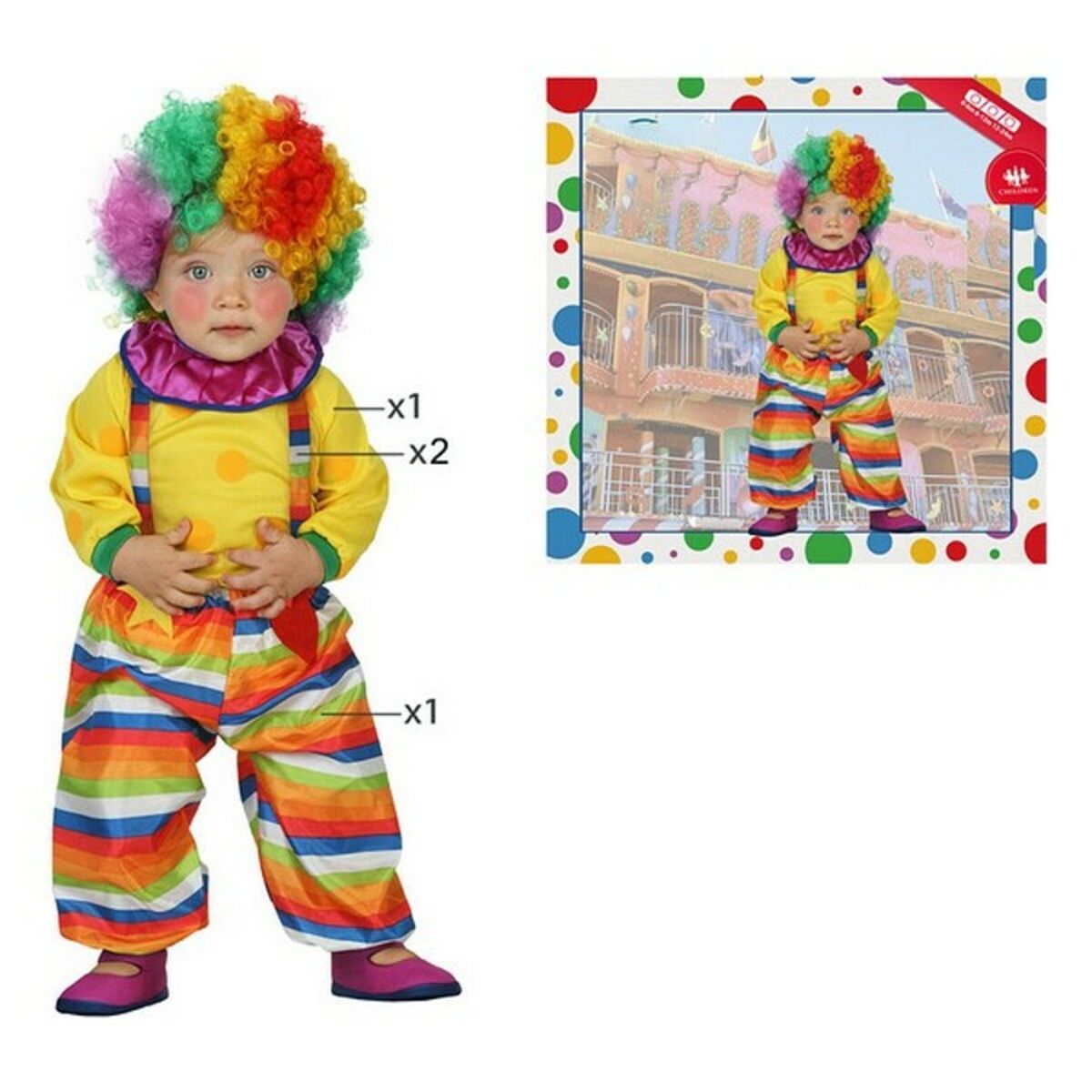 Maskeraddräkt bebis 113343 Multicolour Cirkus 24 månader-Leksaker och spel, Fancy klänning och accessoarer-BigBuy Carnival-24 månader-peaceofhome.se