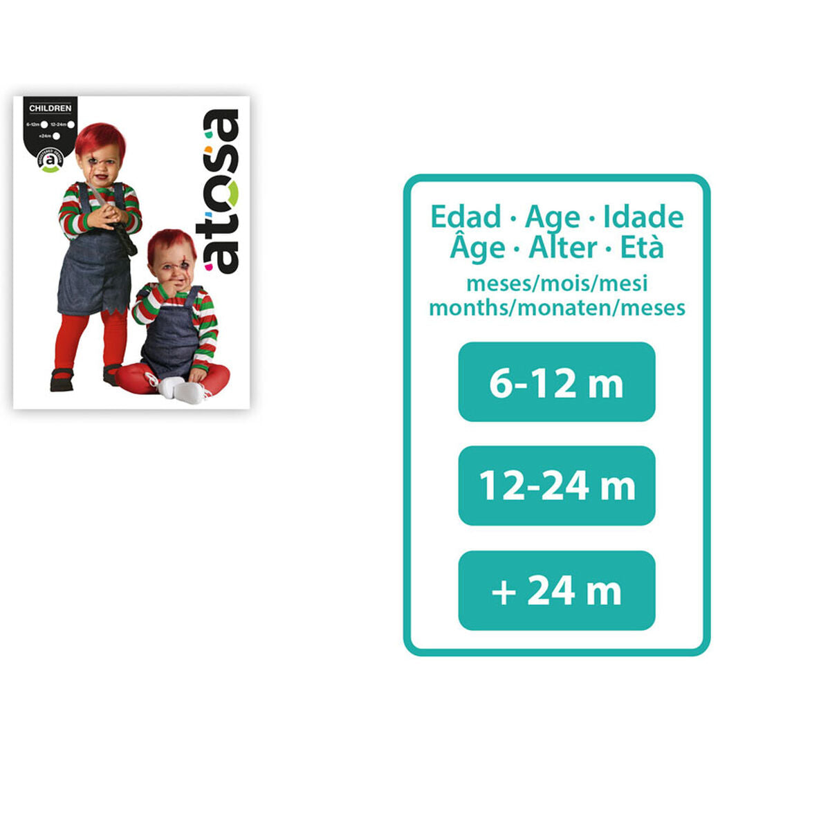 Maskeraddräkt bebis Blodig docka Halloween-Leksaker och spel, Fancy klänning och accessoarer-BigBuy Carnival-peaceofhome.se