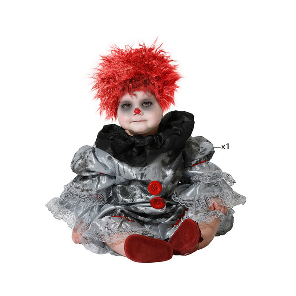 Maskeraddräkt bebis Grå Blodig clown 6-12 månader (2 Delar)-Leksaker och spel, Fancy klänning och accessoarer-BigBuy Carnival-peaceofhome.se