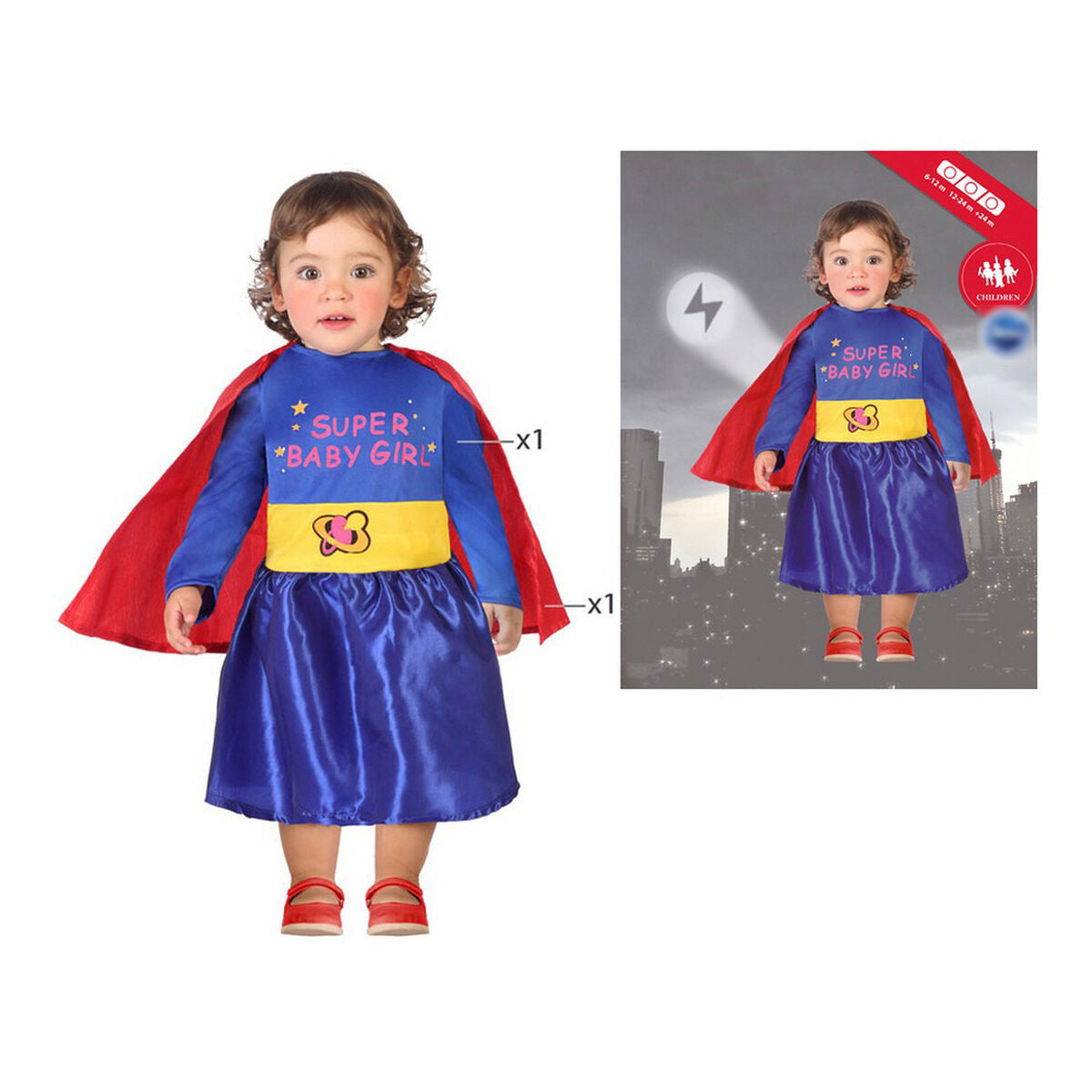 Maskeraddräkt bebis Multicolour Tecknad hjälte Superhjälte (2 Delar) (2 pcs)-Leksaker och spel, Fancy klänning och accessoarer-BigBuy Carnival-peaceofhome.se