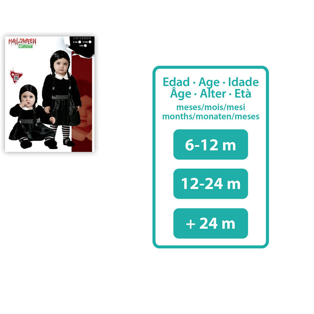 Maskeraddräkt bebis Spöke 6-12 månader-Leksaker och spel, Fancy klänning och accessoarer-BigBuy Carnival-peaceofhome.se