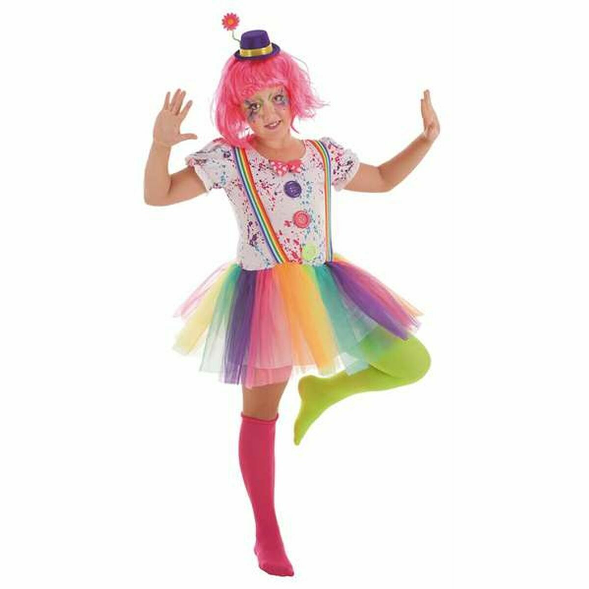 Maskeraddräkt för barn Clown Regnbåge (2 Delar)-Leksaker och spel, Fancy klänning och accessoarer-BigBuy Carnival-peaceofhome.se