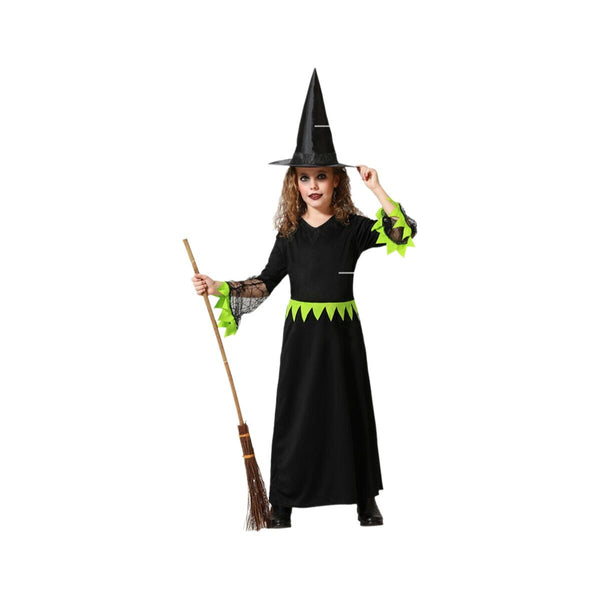 Maskeraddräkt för barn Grön Häxa Halloween-Leksaker och spel, Fancy klänning och accessoarer-BigBuy Carnival-peaceofhome.se