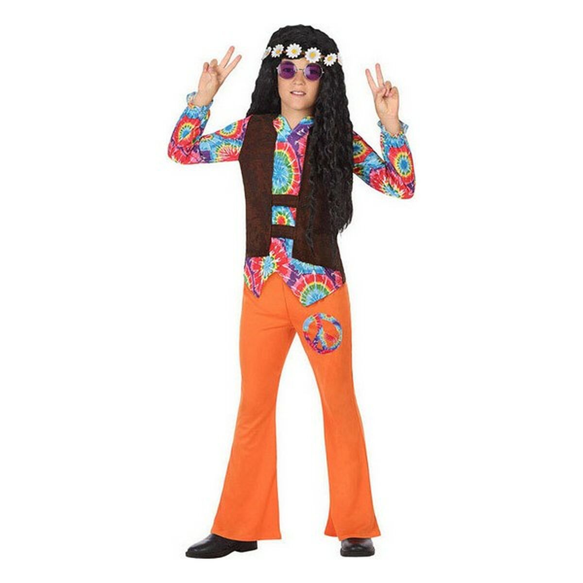 Maskeraddräkt för barn Hippie Orange (2 Pcs)-Leksaker och spel, Fancy klänning och accessoarer-BigBuy Carnival-peaceofhome.se