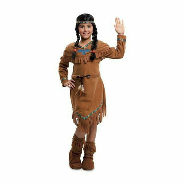 Maskeraddräkt för barn My Other Me Brun American Indian Kvinna (Renoverade B)-Leksaker och spel, Fancy klänning och accessoarer-My Other Me-peaceofhome.se
