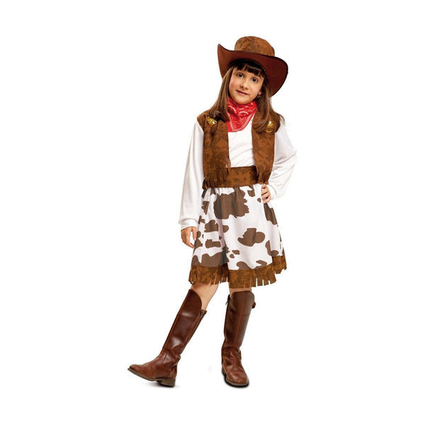 Maskeraddräkt för barn My Other Me Cowgirl 5-6 år (4 Delar)-Leksaker och spel, Fancy klänning och accessoarer-My Other Me-peaceofhome.se