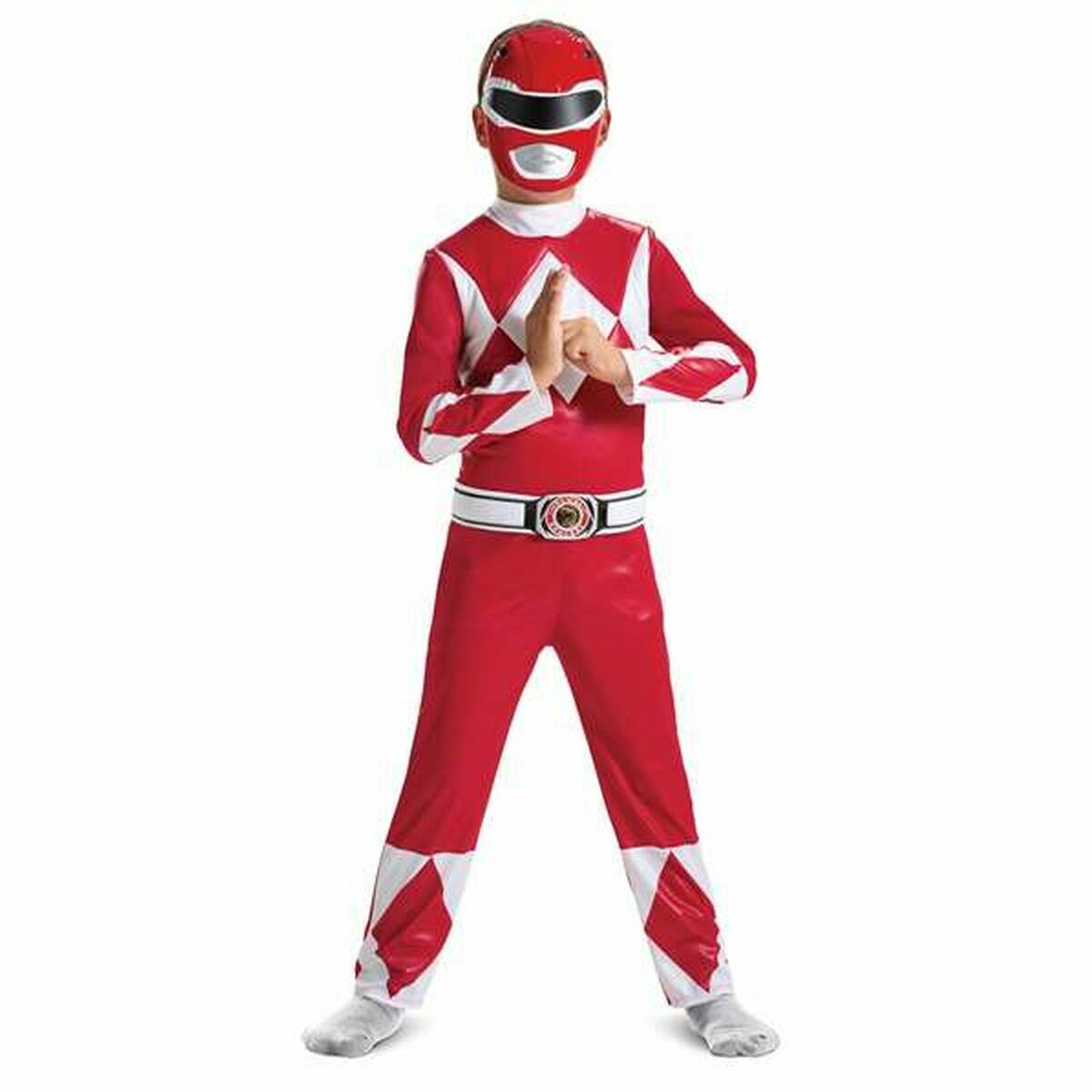 Maskeraddräkt för barn Power Rangers Mighty Morphin Röd 2 Delar-Leksaker och spel, Fancy klänning och accessoarer-Power Rangers-peaceofhome.se