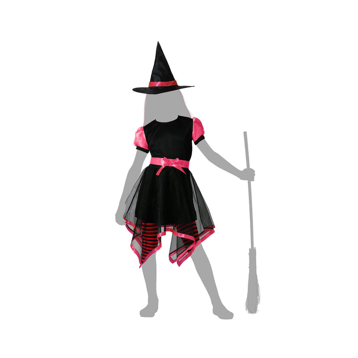 Maskeraddräkt för barn Rosa Häxa-Leksaker och spel, Fancy klänning och accessoarer-BigBuy Carnival-peaceofhome.se