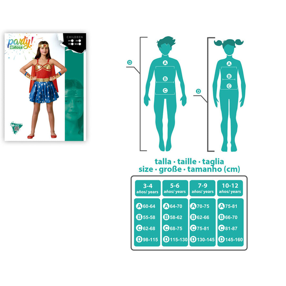 Maskeraddräkt för barn Superhjältinna-Leksaker och spel, Fancy klänning och accessoarer-BigBuy Carnival-peaceofhome.se