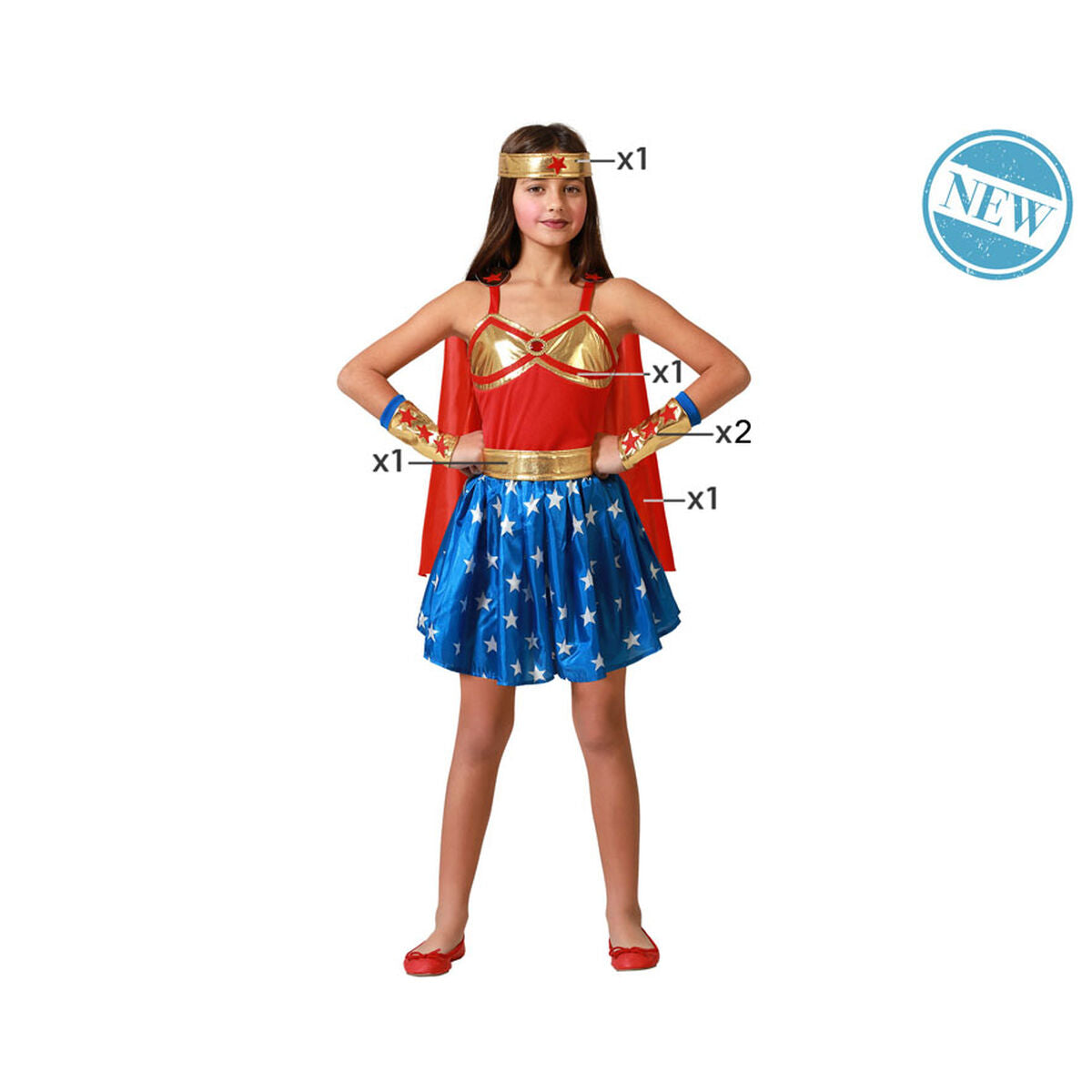 Maskeraddräkt för barn Superhjältinna-Leksaker och spel, Fancy klänning och accessoarer-BigBuy Carnival-peaceofhome.se