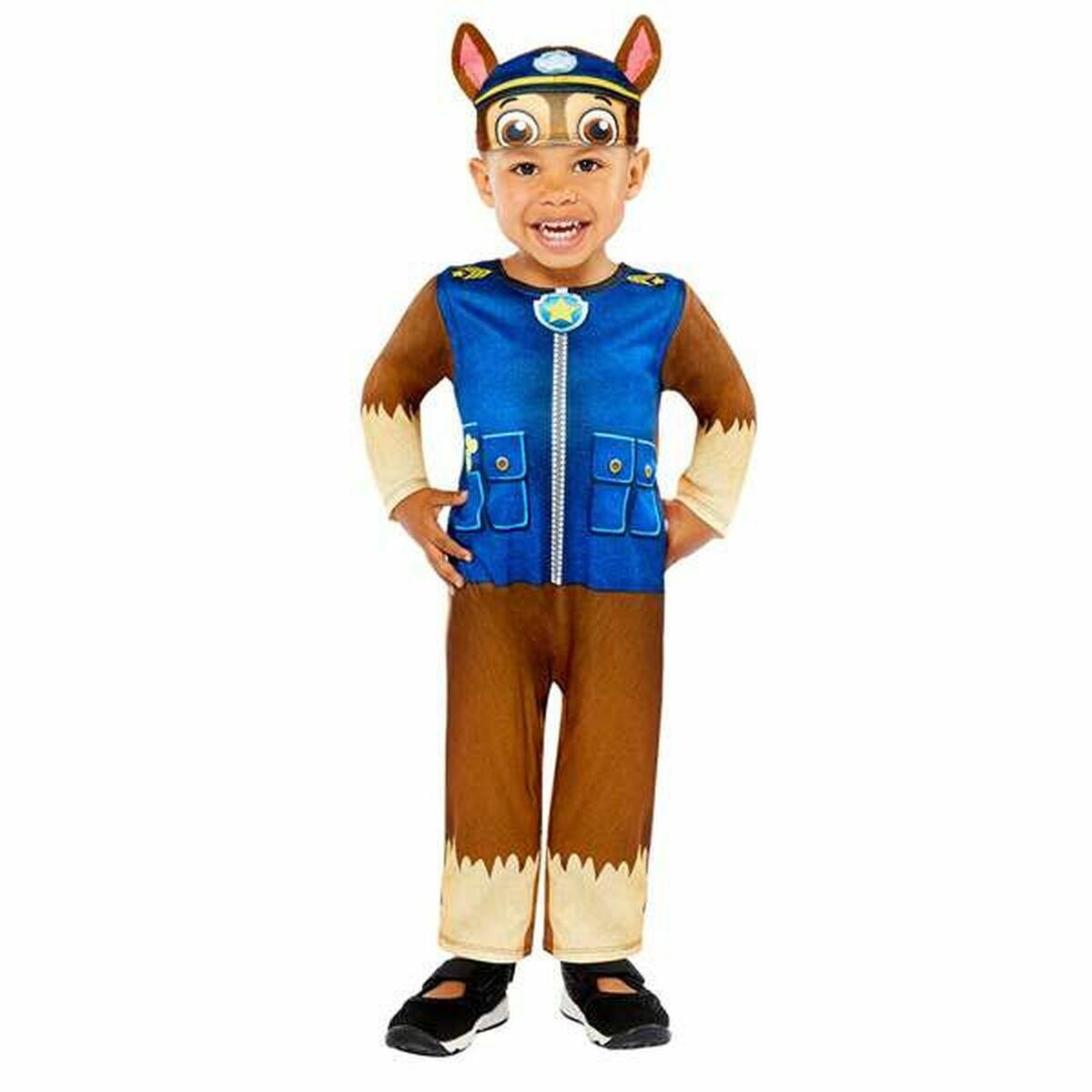 Maskeraddräkt för barn The Paw Patrol Chase Deluxe 2 Delar-Leksaker och spel, Fancy klänning och accessoarer-The Paw Patrol-peaceofhome.se