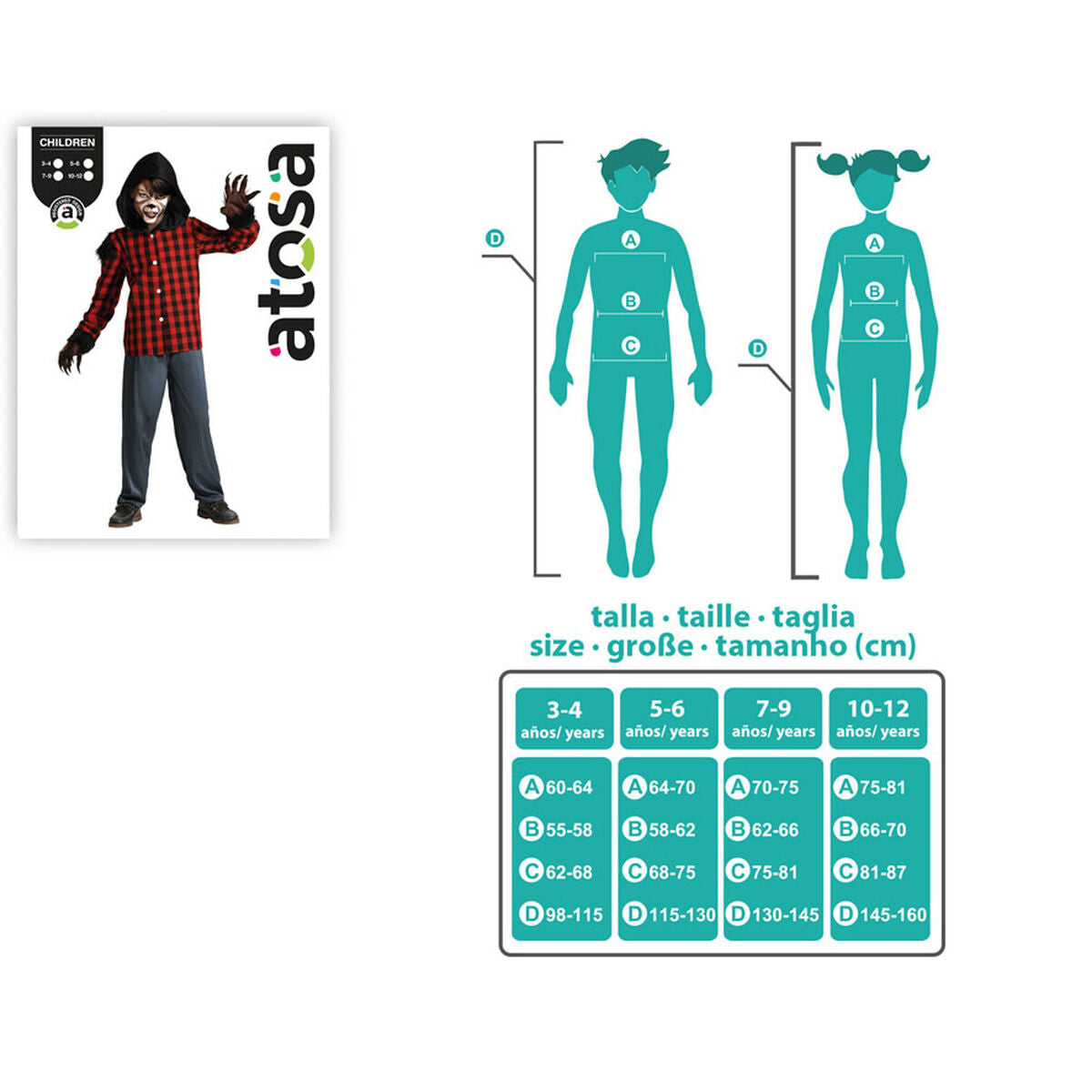 Maskeraddräkt för barn Varulv Halloween-Leksaker och spel, Fancy klänning och accessoarer-BigBuy Carnival-peaceofhome.se