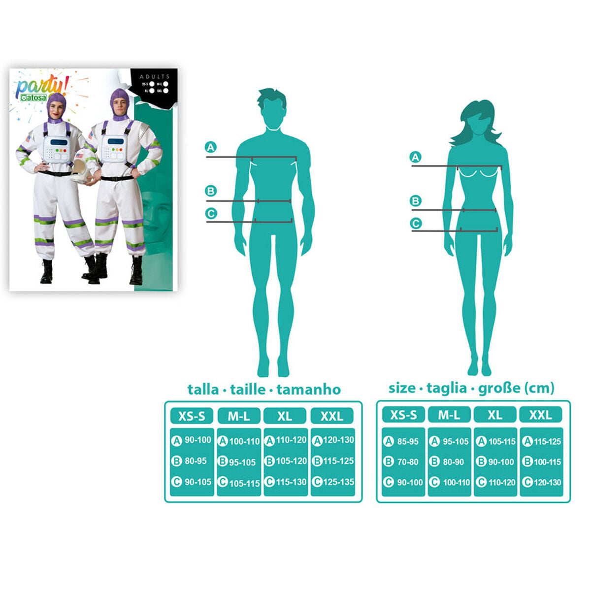 Maskeraddräkt vuxna Astronaut XS/S-Leksaker och spel, Fancy klänning och accessoarer-BigBuy Carnival-peaceofhome.se