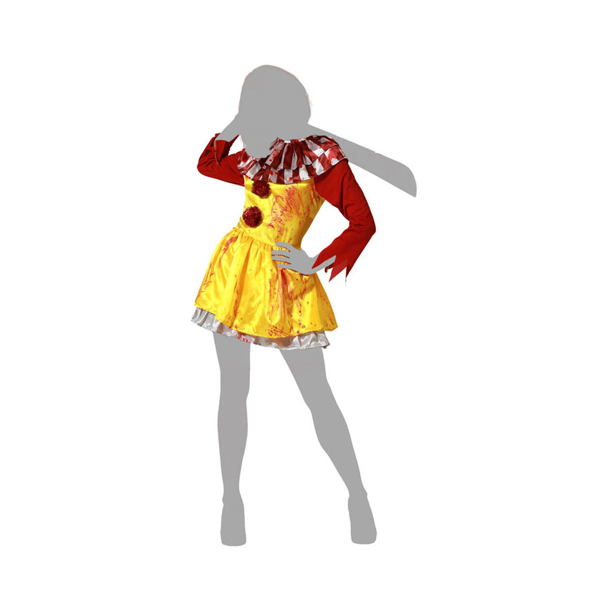Maskeraddräkt vuxna Blodig clown Kvinna-Leksaker och spel, Fancy klänning och accessoarer-BigBuy Carnival-peaceofhome.se