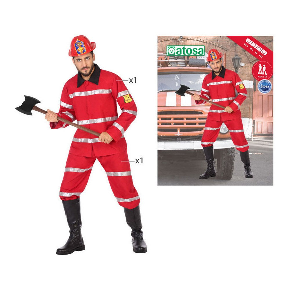 Maskeraddräkt vuxna DISFRAZ BOMBERO XS-S Shine Inline 57034 Röd Brandman XS/S (2 Delar)-Leksaker och spel, Fancy klänning och accessoarer-Shine Inline-peaceofhome.se