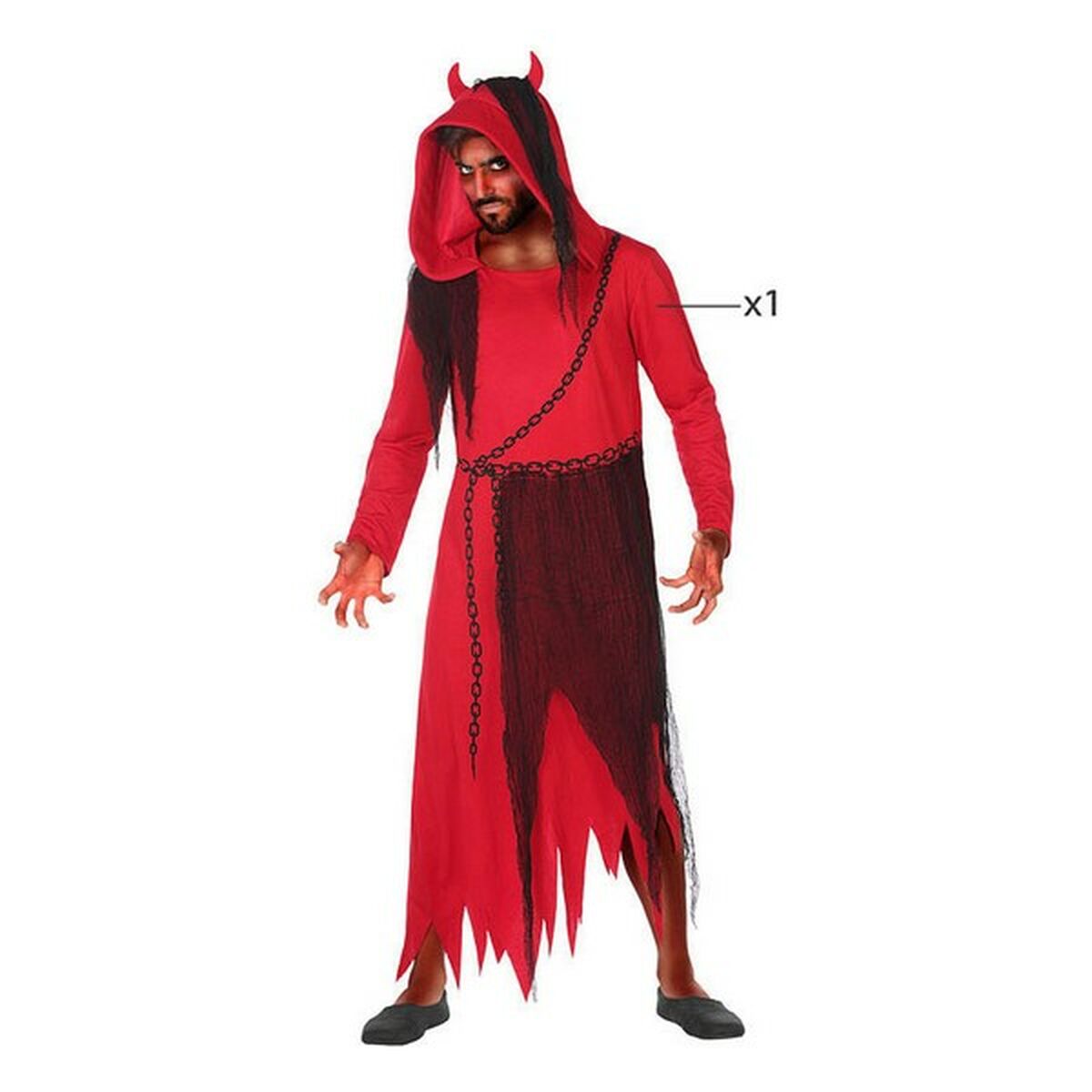 Maskeraddräkt vuxna DISFRAZ DEMONIO M-L Röd Demon (1 Delar) (M/L)-Leksaker och spel, Fancy klänning och accessoarer-BigBuy Carnival-peaceofhome.se