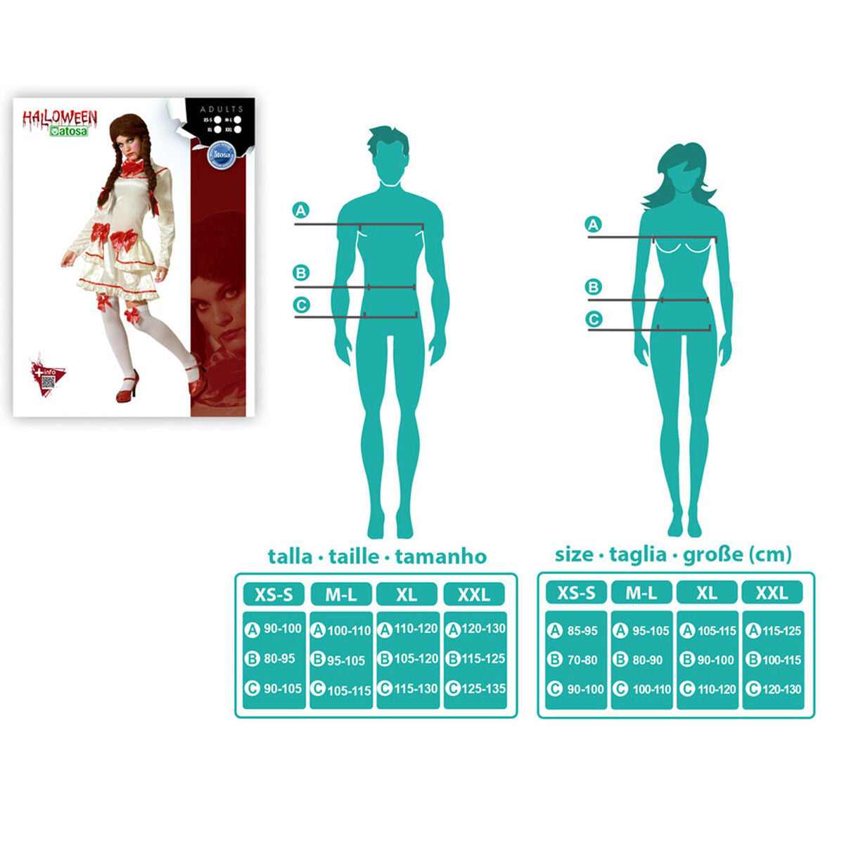 Maskeraddräkt vuxna Docka XS/S-Leksaker och spel, Fancy klänning och accessoarer-BigBuy Carnival-peaceofhome.se