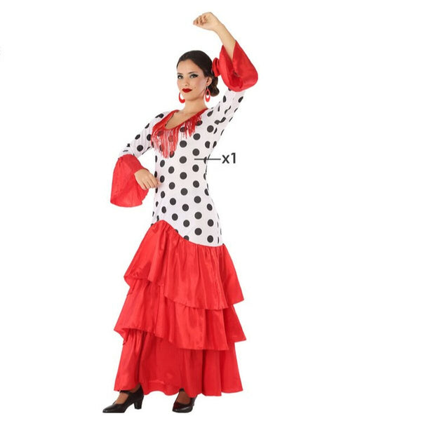 Maskeraddräkt vuxna Flamenca Röd Spanien-Leksaker och spel, Fancy klänning och accessoarer-BigBuy Carnival-peaceofhome.se