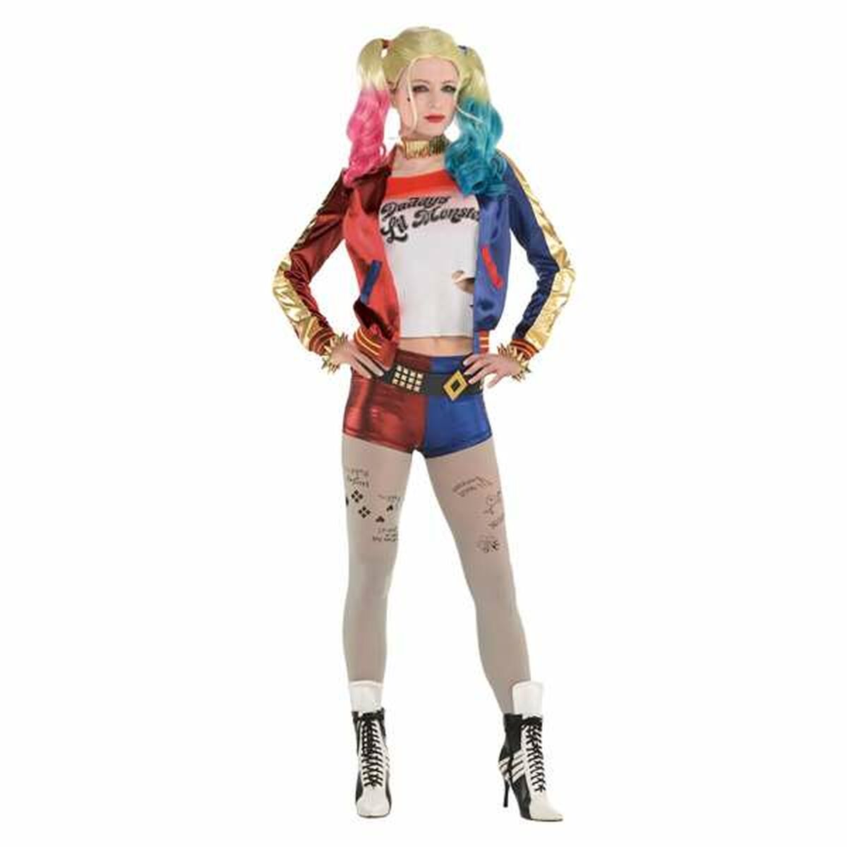 Maskeraddräkt vuxna Harley Quinn Suicide Squad 4 Delar-Leksaker och spel, Fancy klänning och accessoarer-BigBuy Carnival-XL-peaceofhome.se