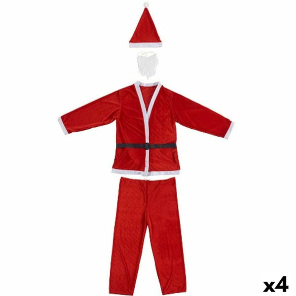 Maskeraddräkt vuxna Krist+ Vit Röd Tomte One size 34 x 42 x 5 cm 39,5 x 5 x 31 cm (4 antal)-Leksaker och spel, Fancy klänning och accessoarer-Krist+-peaceofhome.se