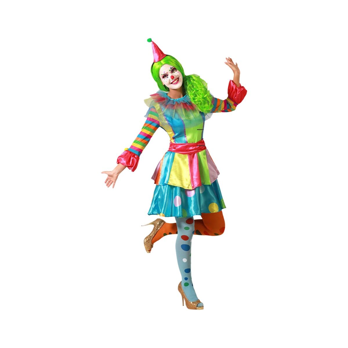 Maskeraddräkt vuxna Kvinnlig clown-Leksaker och spel, Fancy klänning och accessoarer-BigBuy Carnival-peaceofhome.se