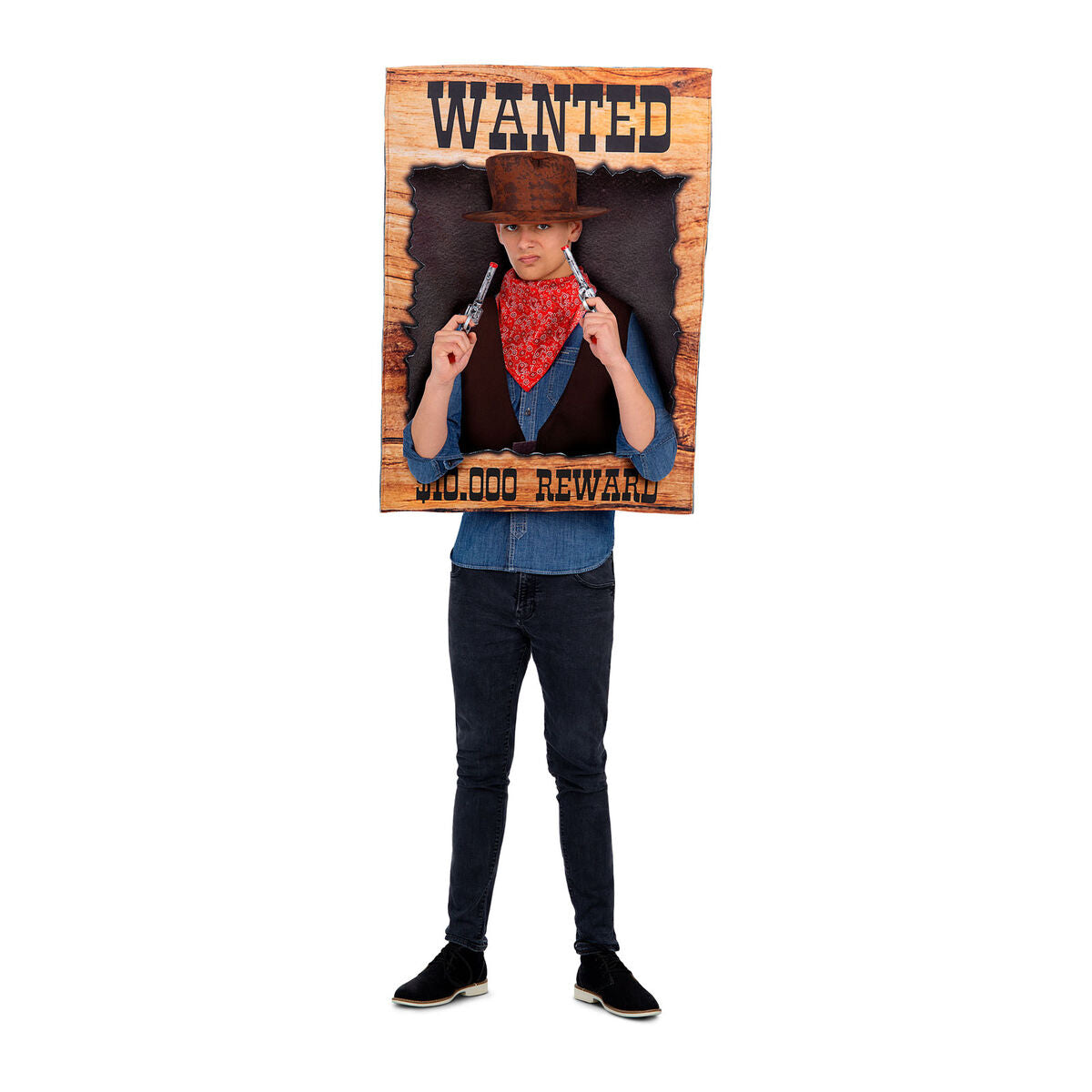 Maskeraddräkt vuxna My Other Me Wanted Cowboy One size (3 Delar)-Leksaker och spel, Fancy klänning och accessoarer-My Other Me-peaceofhome.se