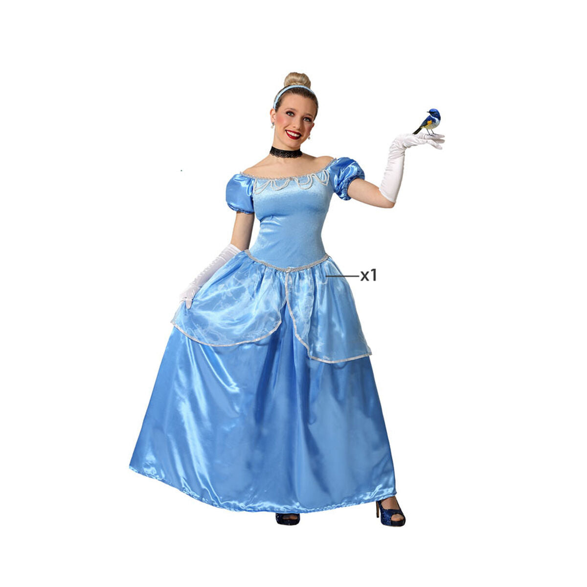 Maskeraddräkt vuxna Prinsessa Blå-Leksaker och spel, Fancy klänning och accessoarer-BigBuy Carnival-peaceofhome.se