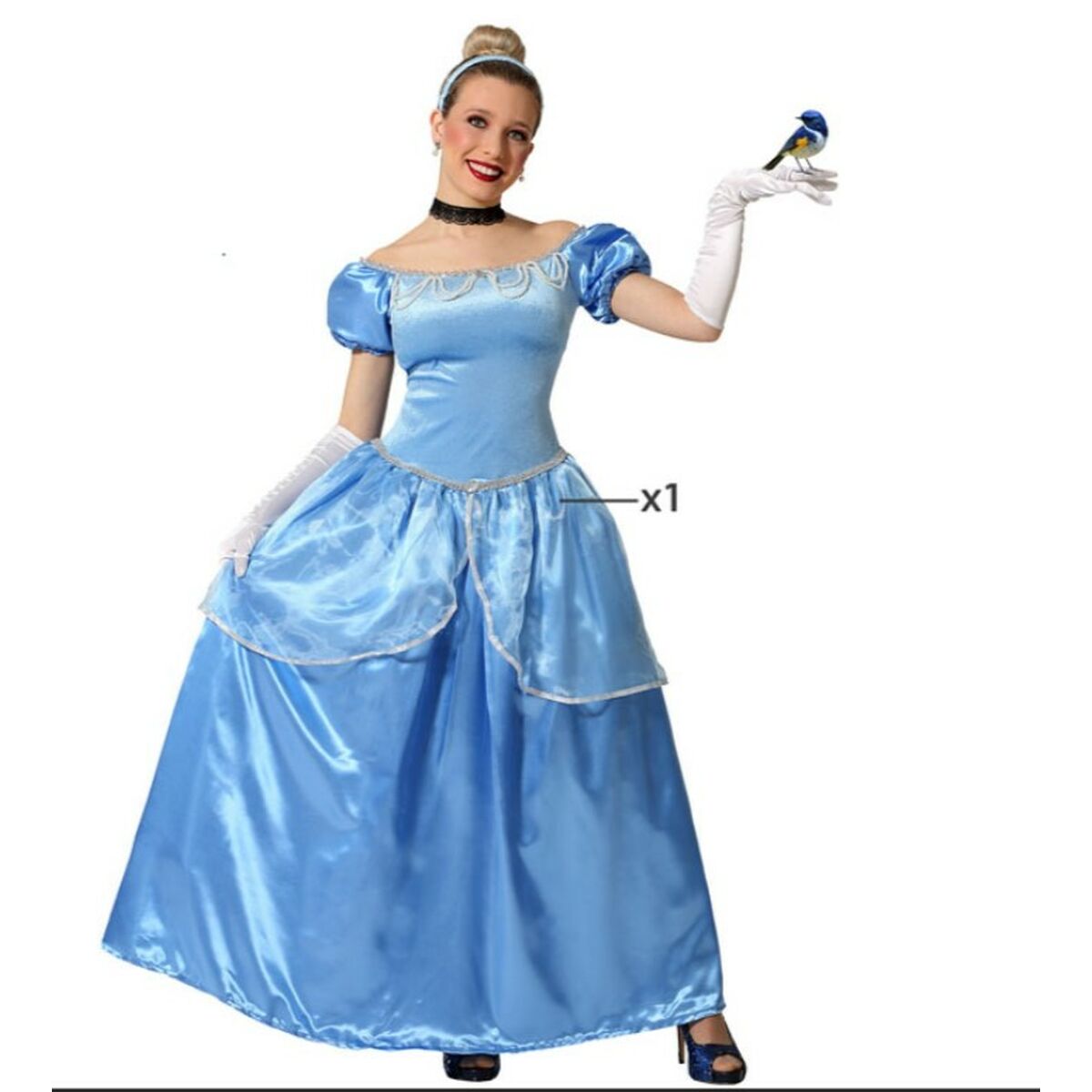 Maskeraddräkt vuxna Prinsessa Blå-Leksaker och spel, Fancy klänning och accessoarer-BigBuy Carnival-peaceofhome.se