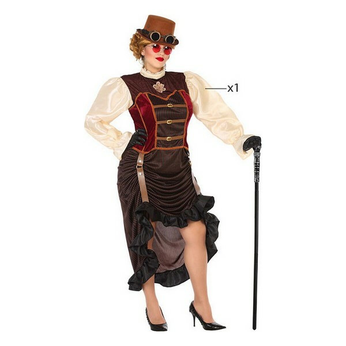 Maskeraddräkt vuxna Steampunk Brun (1 Delar)-Leksaker och spel, Fancy klänning och accessoarer-BigBuy Carnival-peaceofhome.se