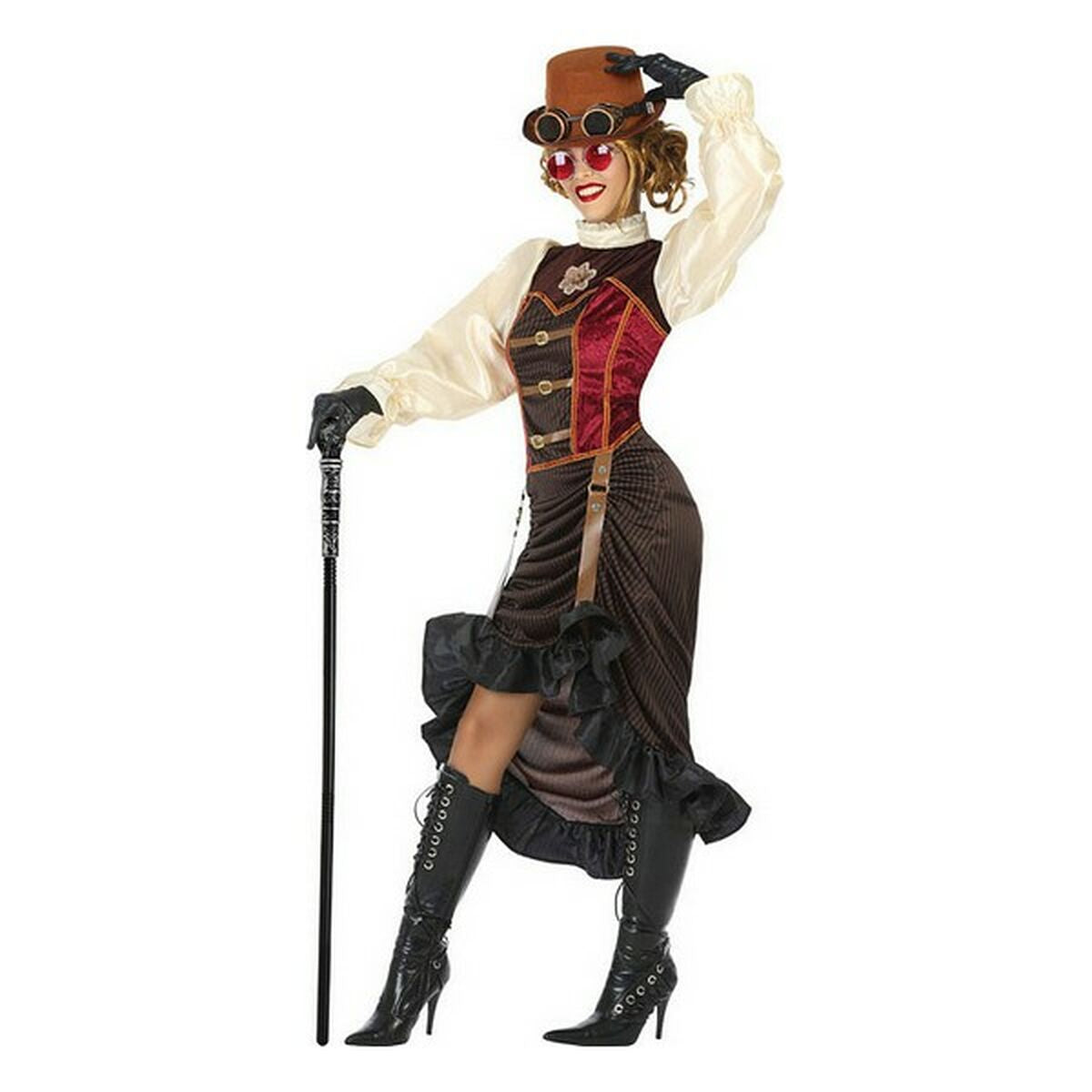 Maskeraddräkt vuxna Steampunk Brun (1 Delar)-Leksaker och spel, Fancy klänning och accessoarer-BigBuy Carnival-peaceofhome.se