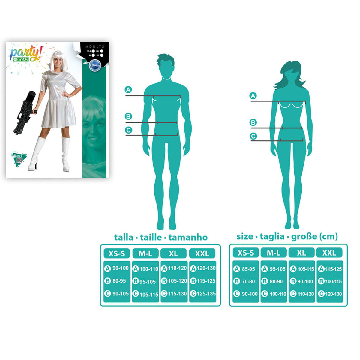 Maskeraddräkt vuxna XS/S-Leksaker och spel, Fancy klänning och accessoarer-BigBuy Carnival-peaceofhome.se