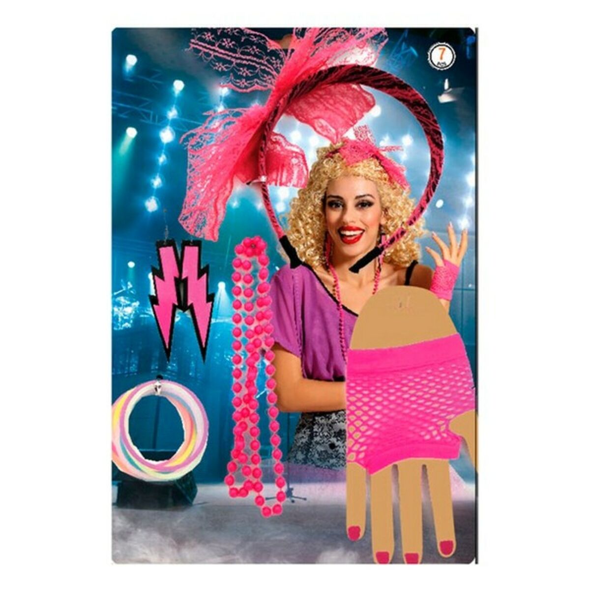 Maskeraddräktsaccessoarer 66578 80-talet Multicolour-Leksaker och spel, Fancy klänning och accessoarer-BigBuy Carnival-peaceofhome.se