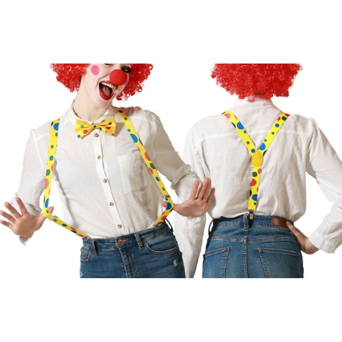 Maskeraddräktsaccessoarer Multicolour Clown-Leksaker och spel, Fancy klänning och accessoarer-BigBuy Carnival-peaceofhome.se