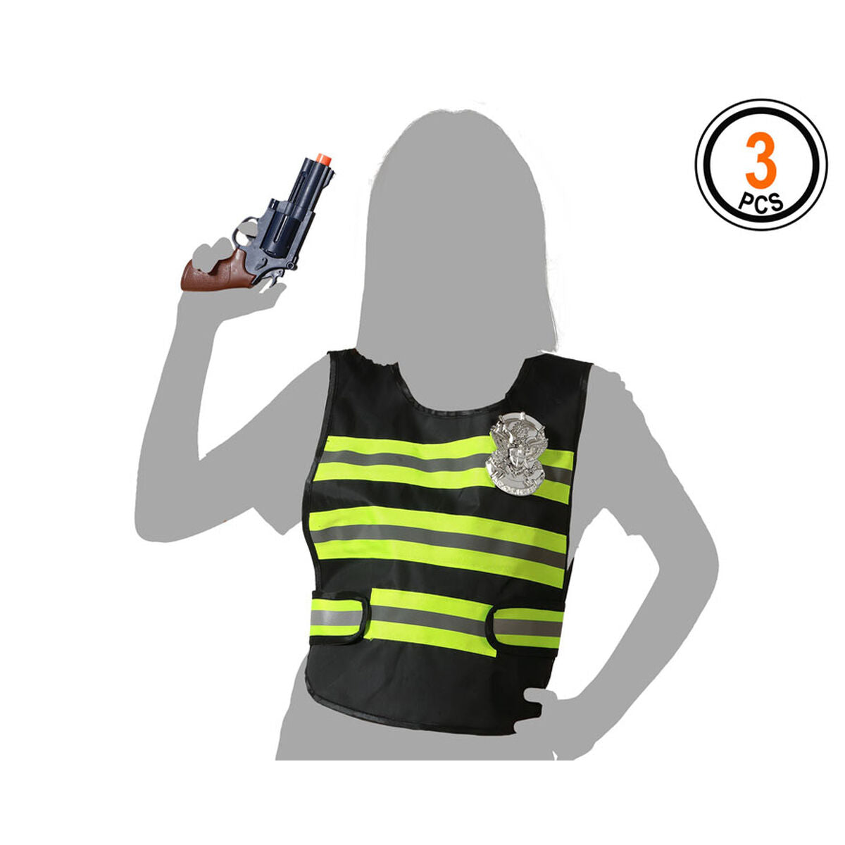 Maskeraddräktsaccessoarer Polis-Leksaker och spel, Fancy klänning och accessoarer-BigBuy Carnival-peaceofhome.se