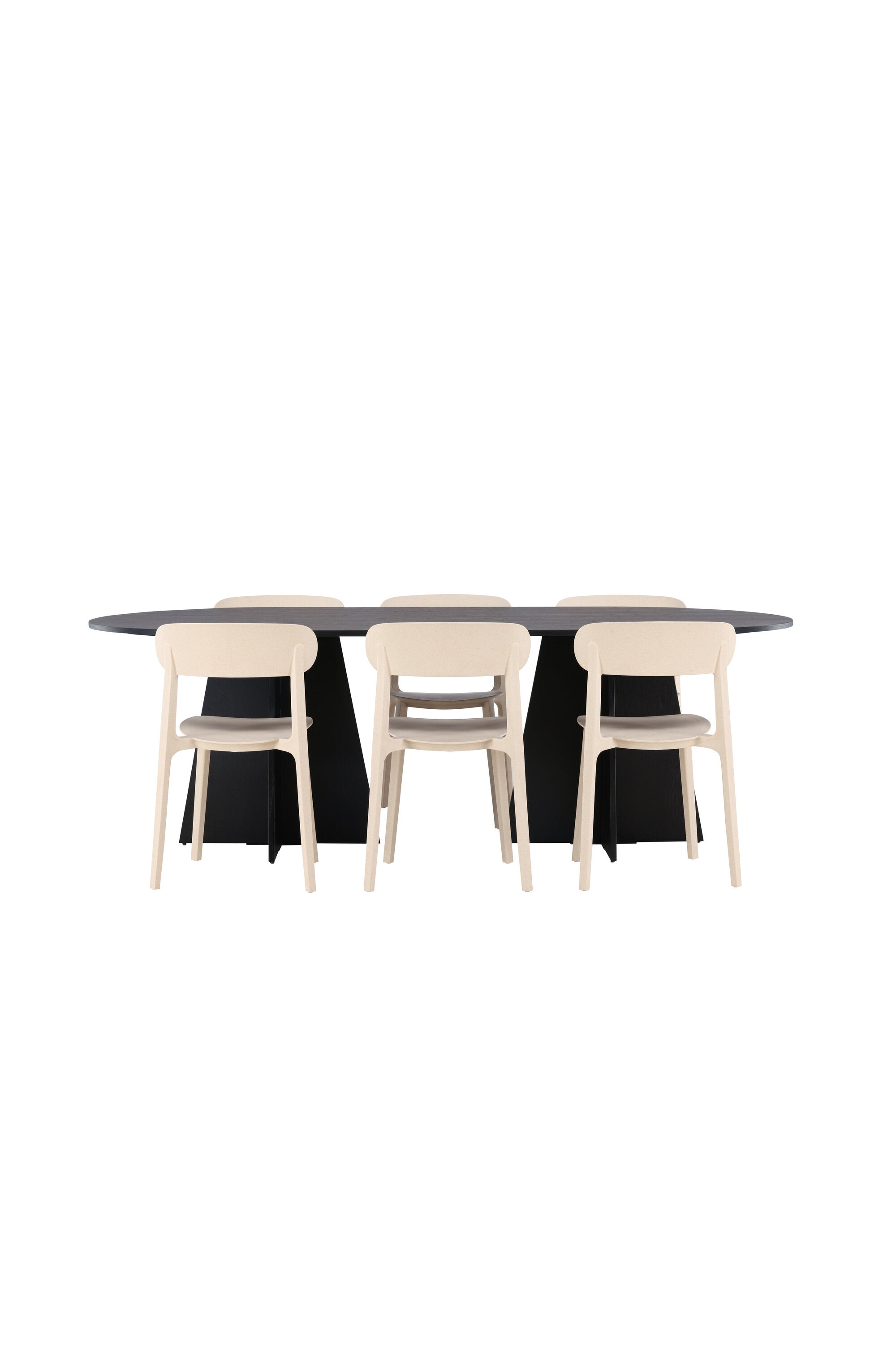 Matbordet Bootcut Oval & stolarna Åstol-GR Dining Set-Venture Home-peaceofhome.se