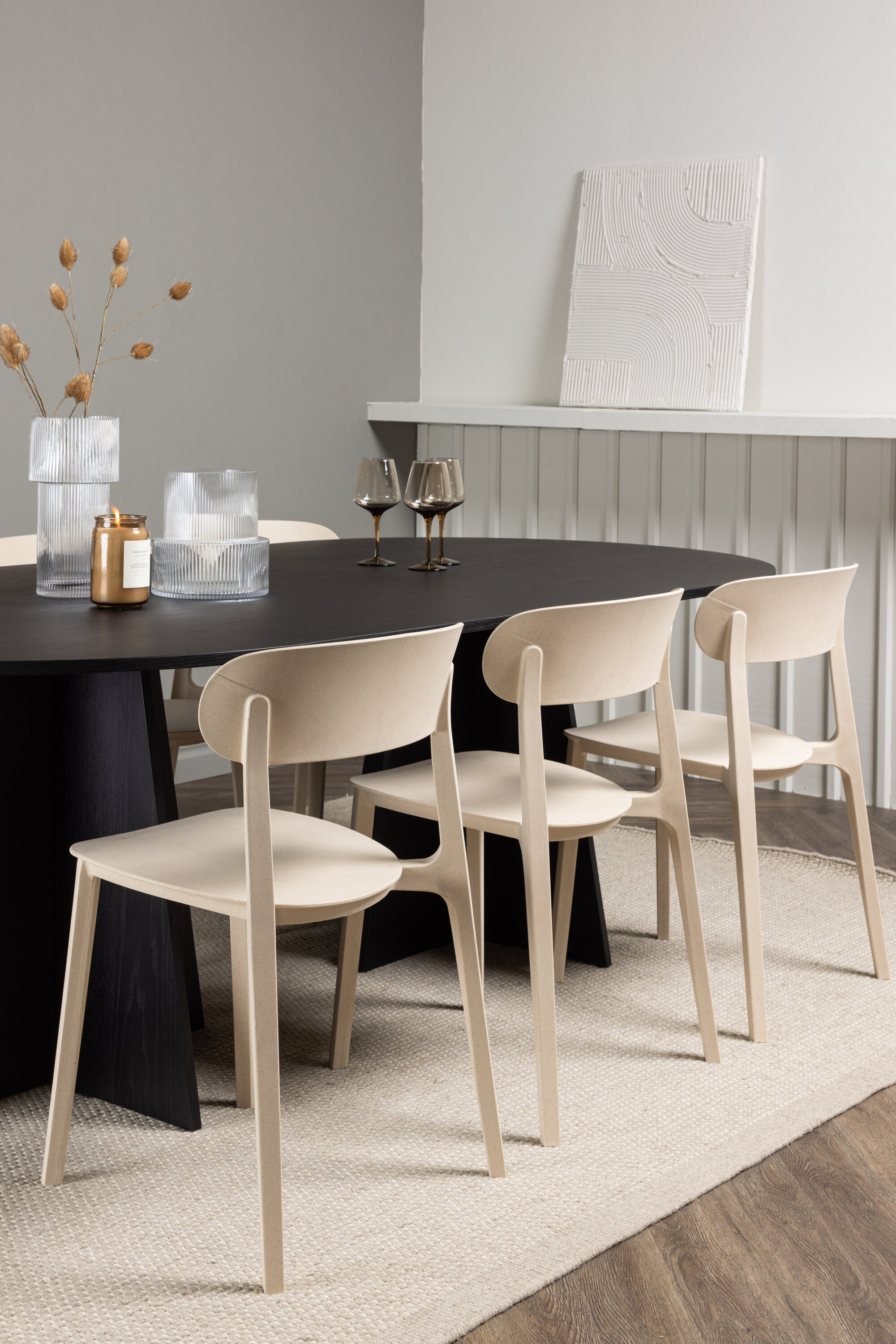 Matbordet Bootcut Oval & stolarna Åstol-GR Dining Set-Venture Home-peaceofhome.se