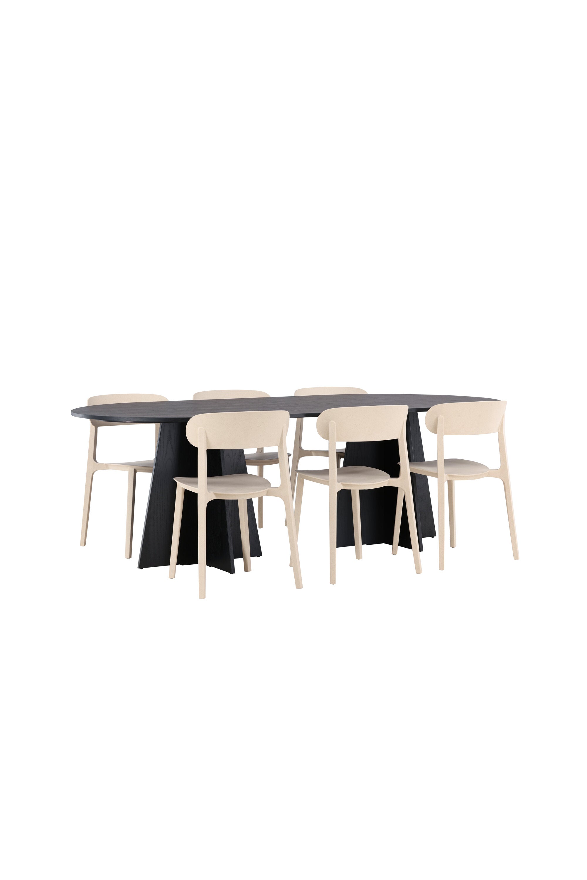 Matbordet Bootcut Oval & stolarna Åstol-GR Dining Set-Venture Home-peaceofhome.se