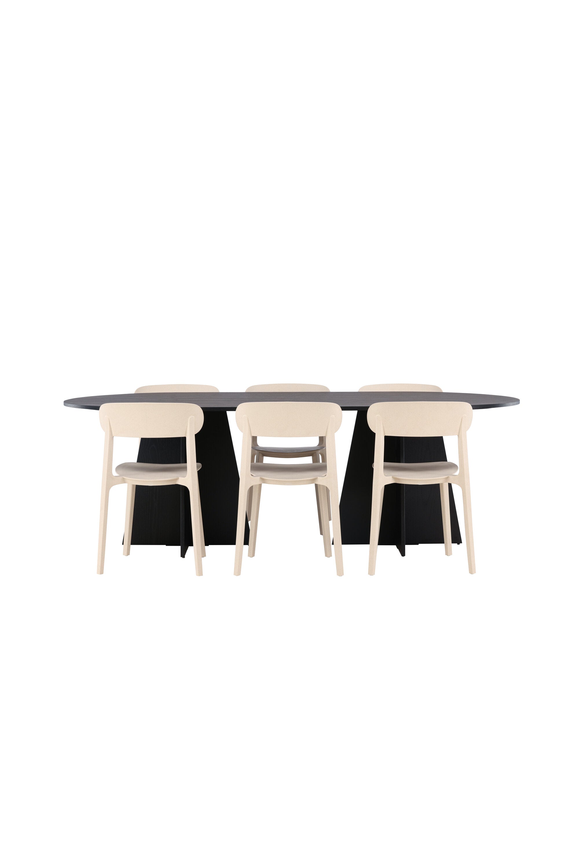 Matbordet Bootcut Oval & stolarna Åstol-GR Dining Set-Venture Home-peaceofhome.se