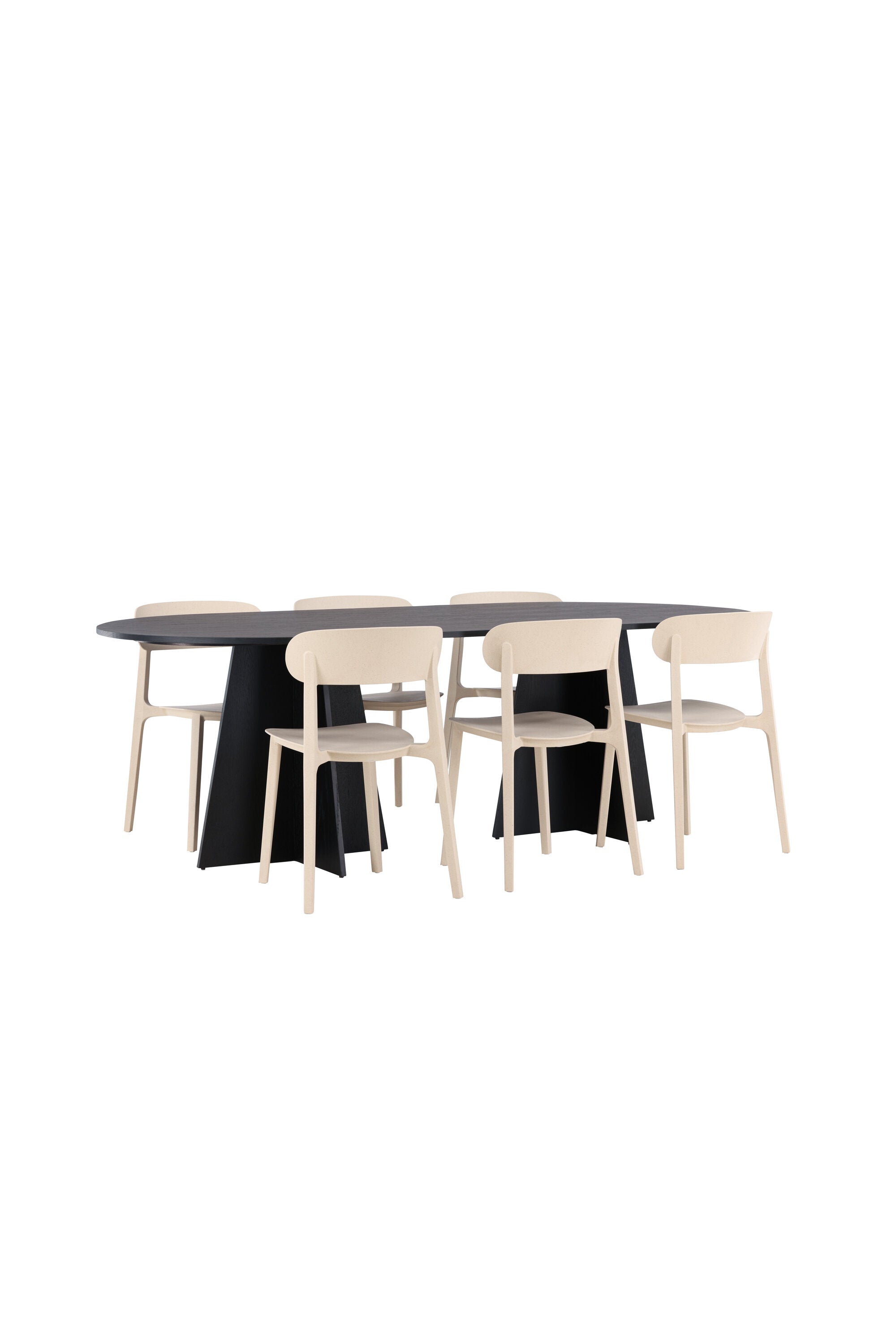 Matbordet Bootcut Oval & stolarna Åstol-GR Dining Set-Venture Home-peaceofhome.se