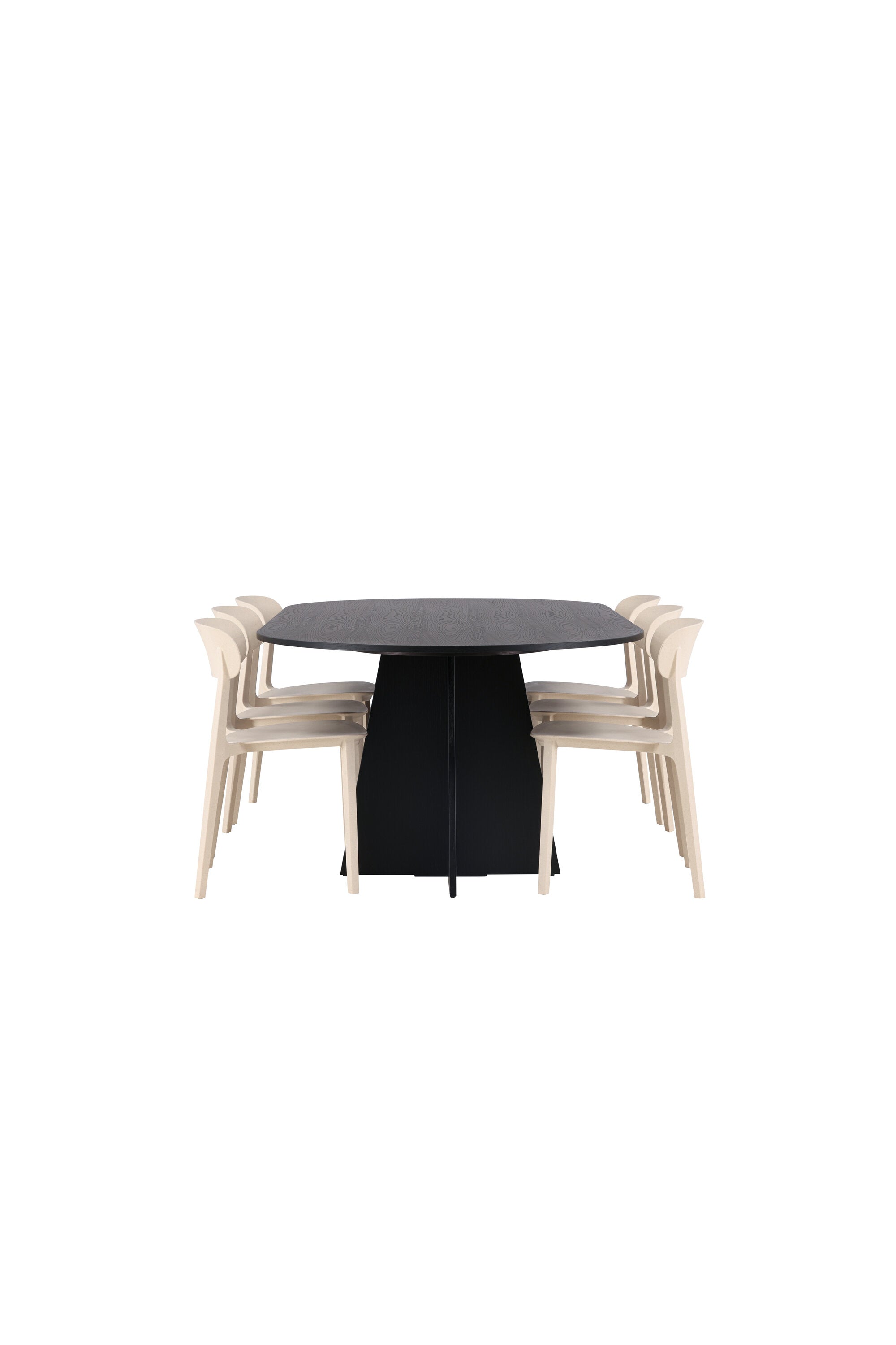 Matbordet Bootcut Oval & stolarna Åstol-GR Dining Set-Venture Home-peaceofhome.se