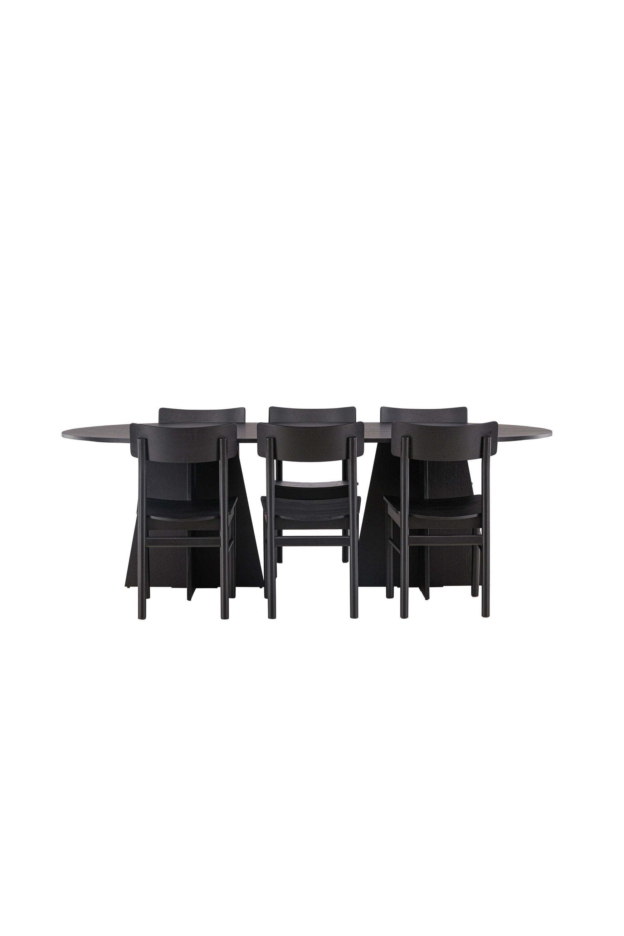 Matbordet Bootcut Oval & stolarna Montros-GR Dining Set-Venture Home-peaceofhome.se