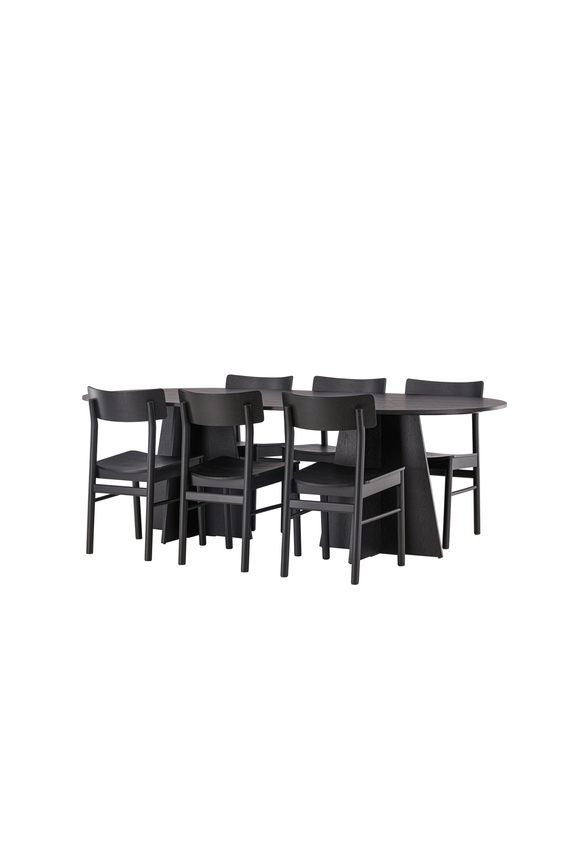 Matbordet Bootcut Oval & stolarna Montros-GR Dining Set-Venture Home-peaceofhome.se