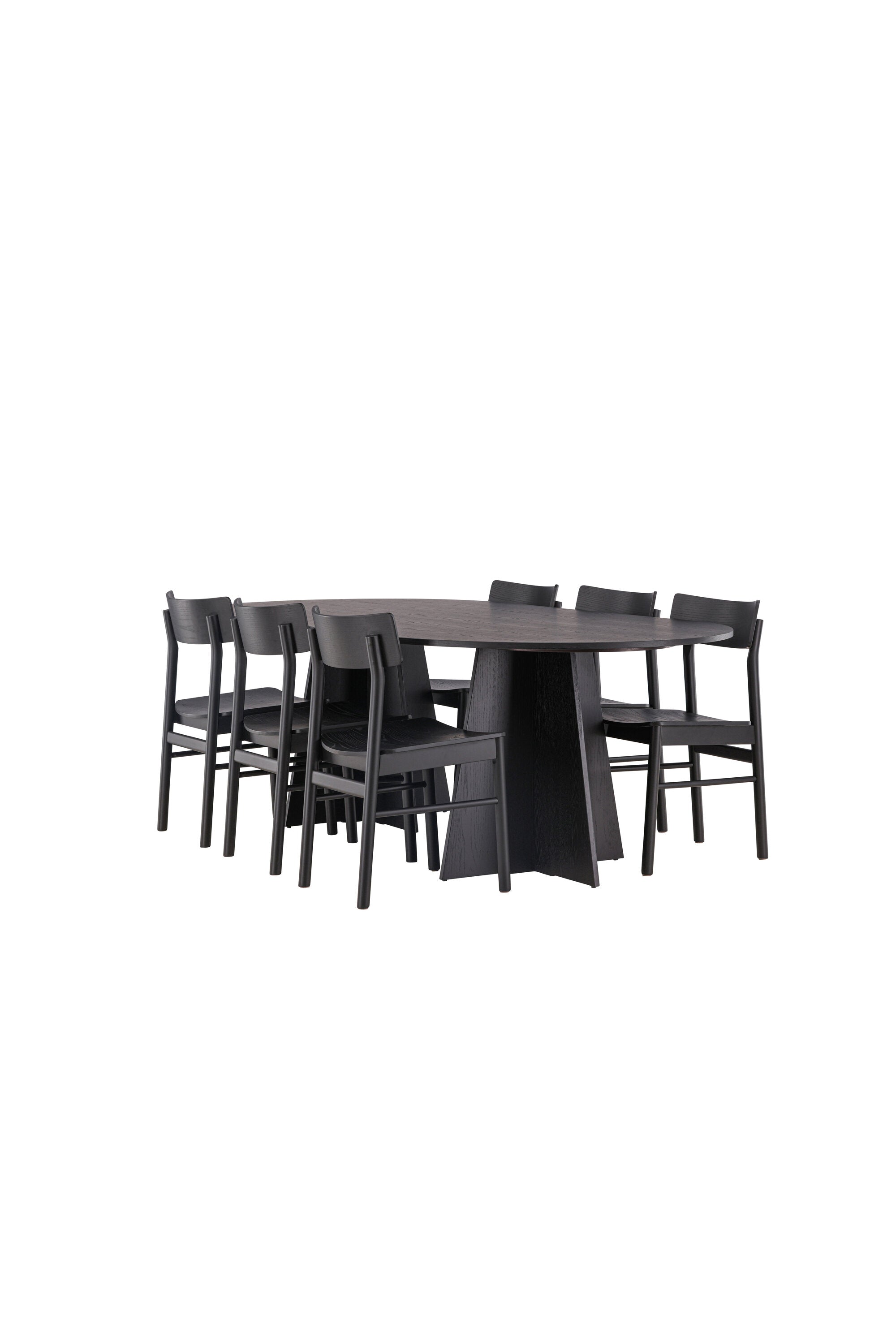 Matbordet Bootcut Oval & stolarna Montros-GR Dining Set-Venture Home-peaceofhome.se