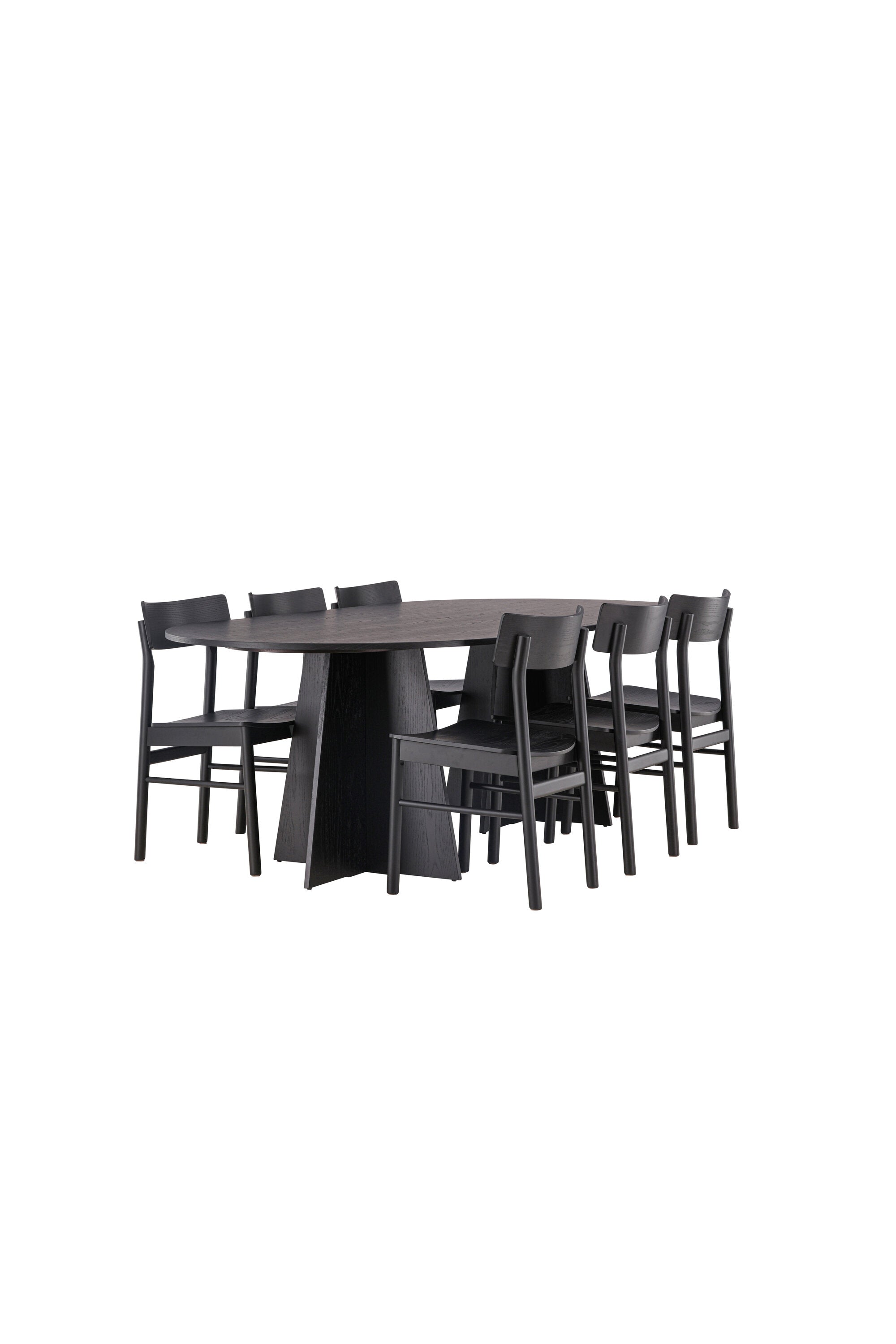 Matbordet Bootcut Oval & stolarna Montros-GR Dining Set-Venture Home-peaceofhome.se